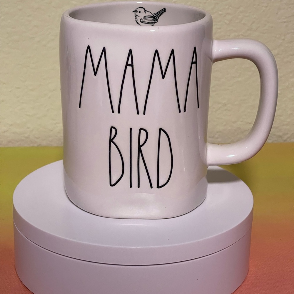 Rae Dunn Mama Bird White Mug